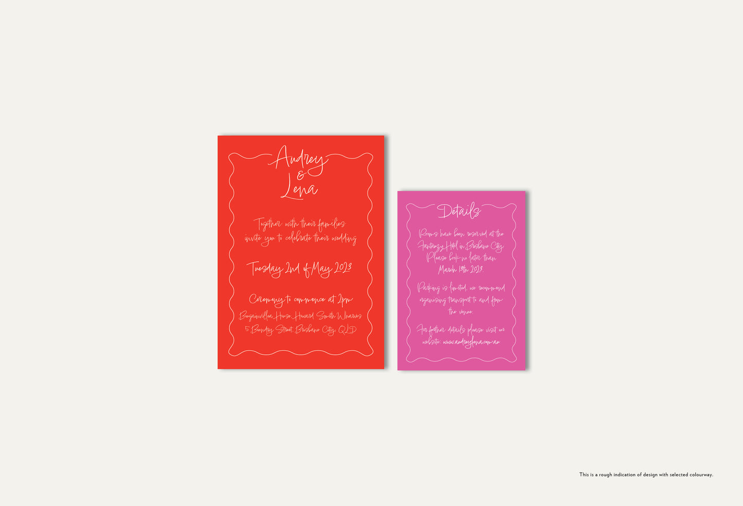 Audrey Suite 2 Card Invitation Package