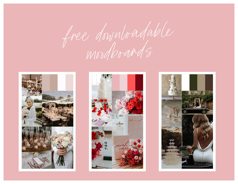 Free downloadables! Wedding Moodboards