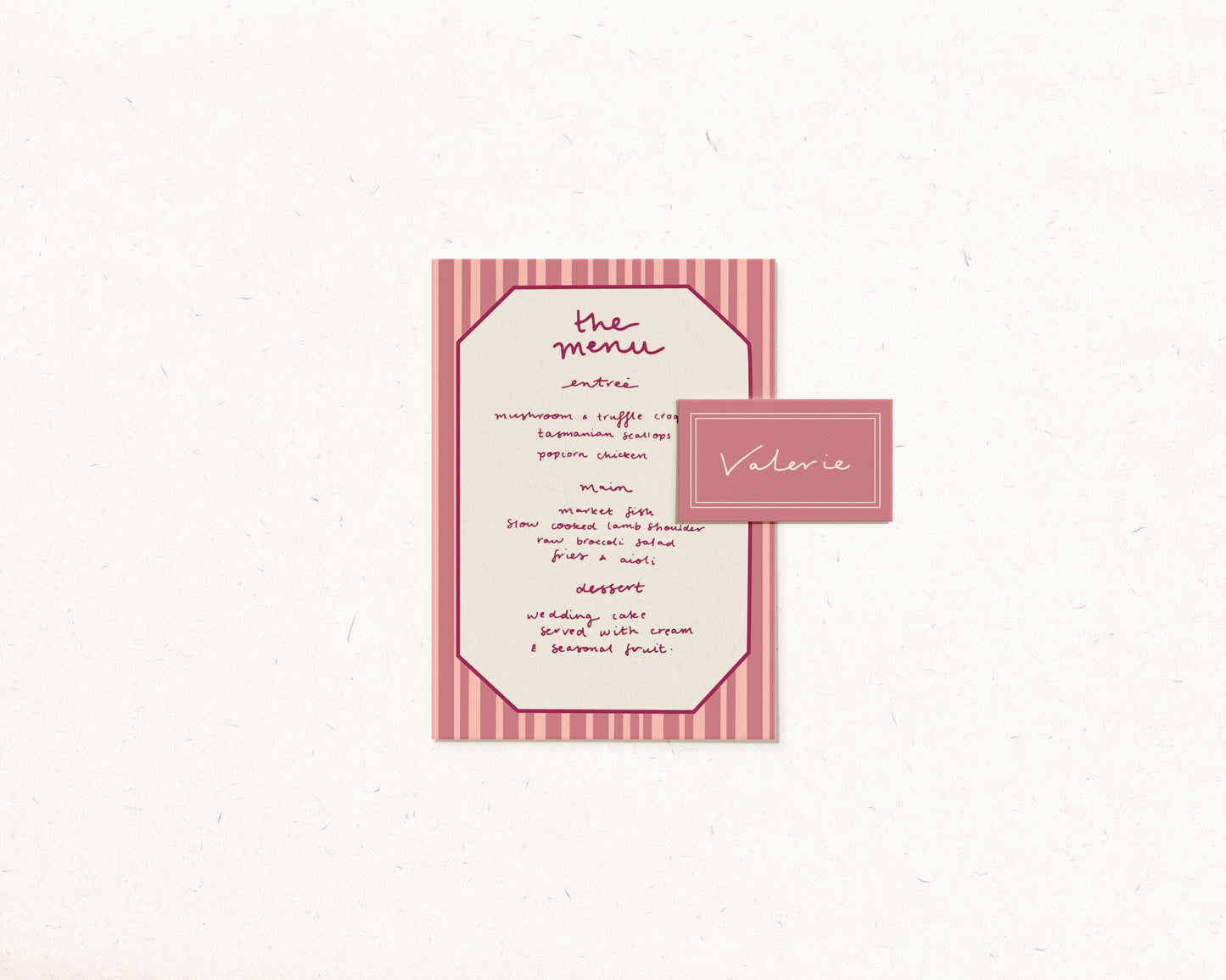 Valerie Suite Place Setting Package